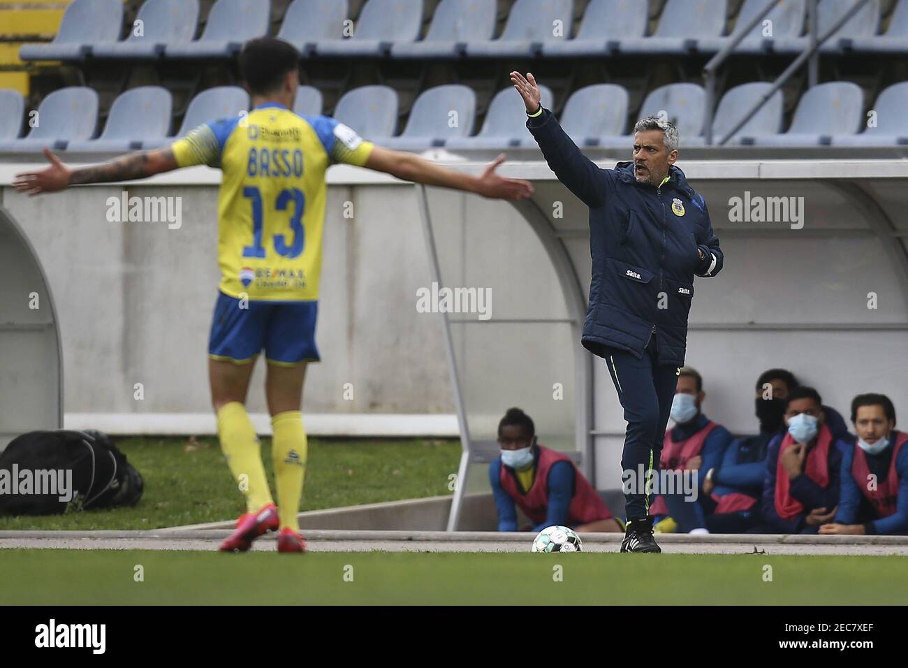 Arouca, 02/13/2021 Futebol Clube de Arouca hosted this afternoon the Varzim Sport Club at the Arouca, 02/13/2021 Futebol Clube de Arouca hosted this afternoon the Varzim Sport Club at the