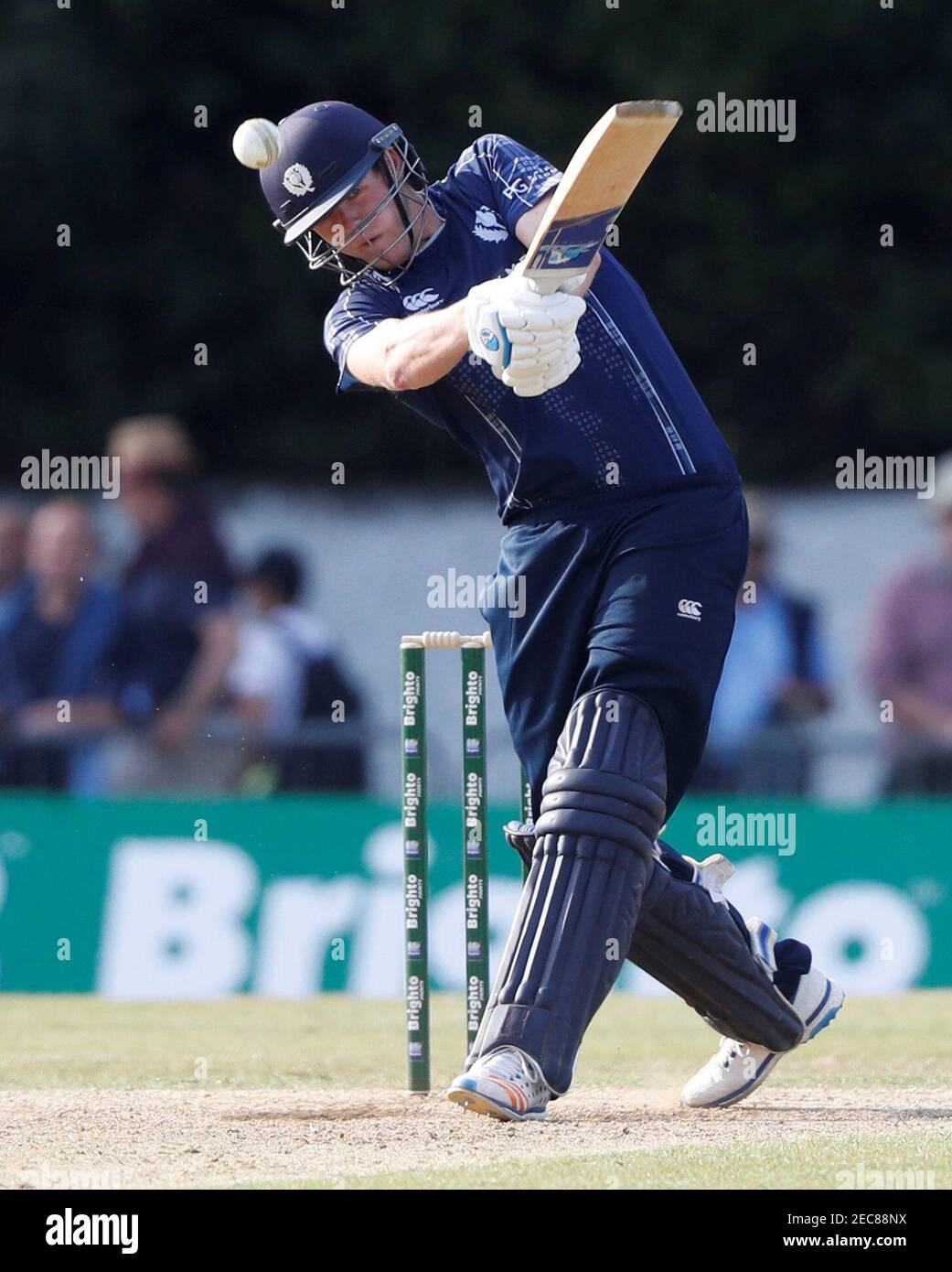 Cricket Scotland Vs Pakistan First International T20 The Grange Club Edinburgh Britain June 12 2018 Scotland S Michael Leask In Action Reuters Russell Cheyne Stock Photo Alamy