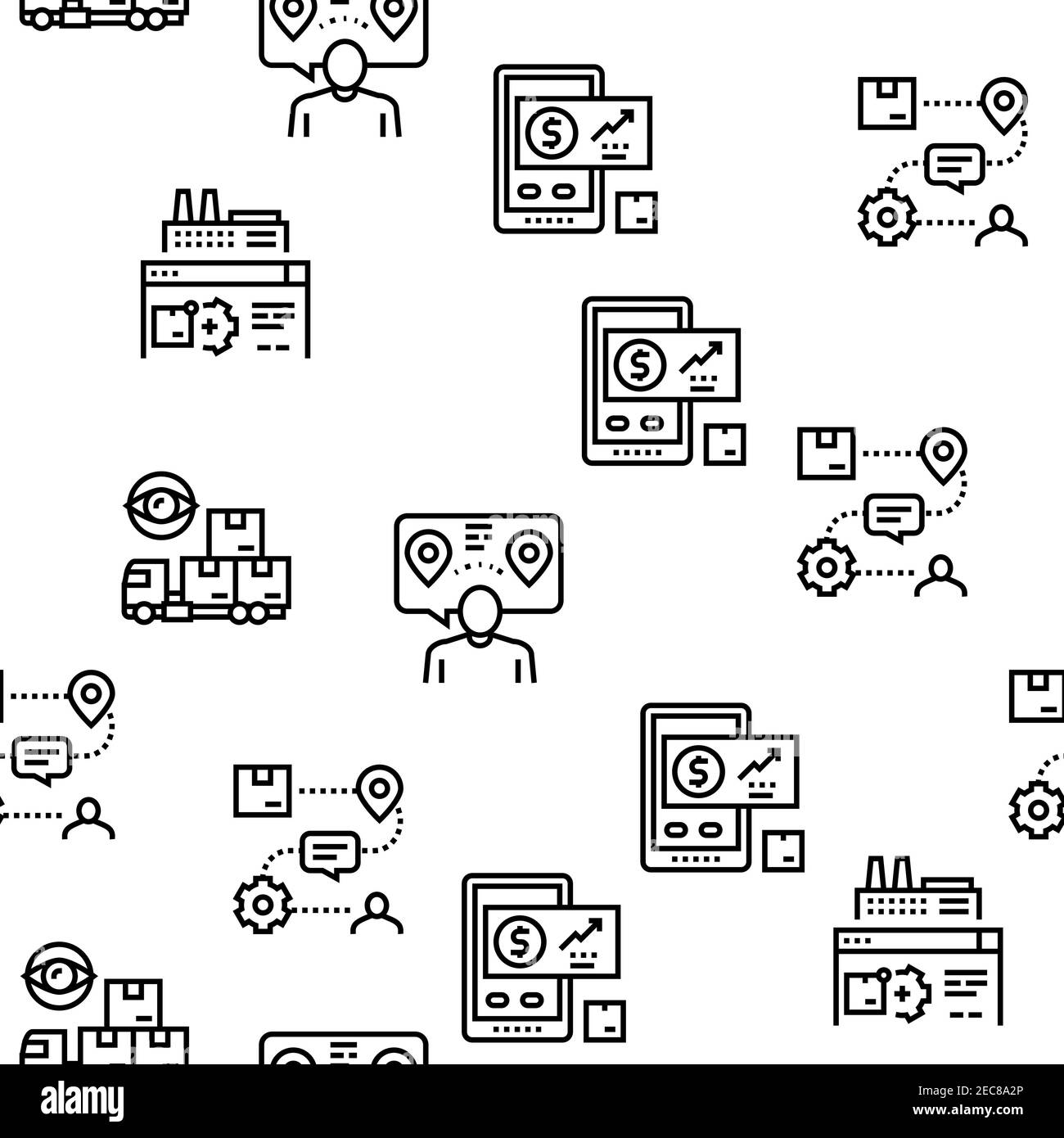 Product supply chain icons Cut Out Stock Images & Pictures - Alamy