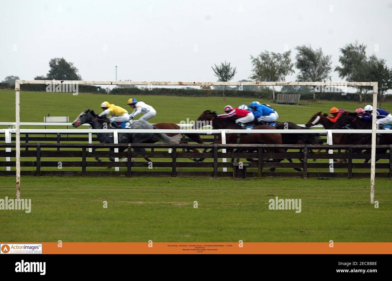 Horse Racing - York Races - York Race Course - 2.30 Garbutt & Elliott Stakes -  11/10/02  General view  Mandatory Credit:Action Images / Andrew Budd  LIve Pic Stock Photo