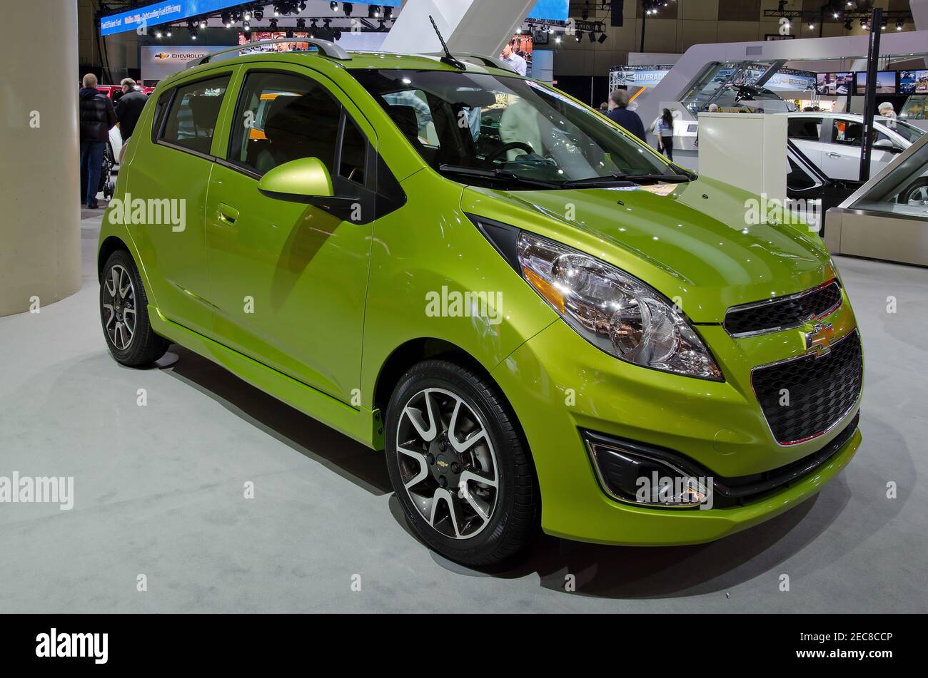 Exhibition of the  Chevrolet Spark during the Canadian International Auto Show, Toronto, Canada-Feb. 2012 Stock Photo