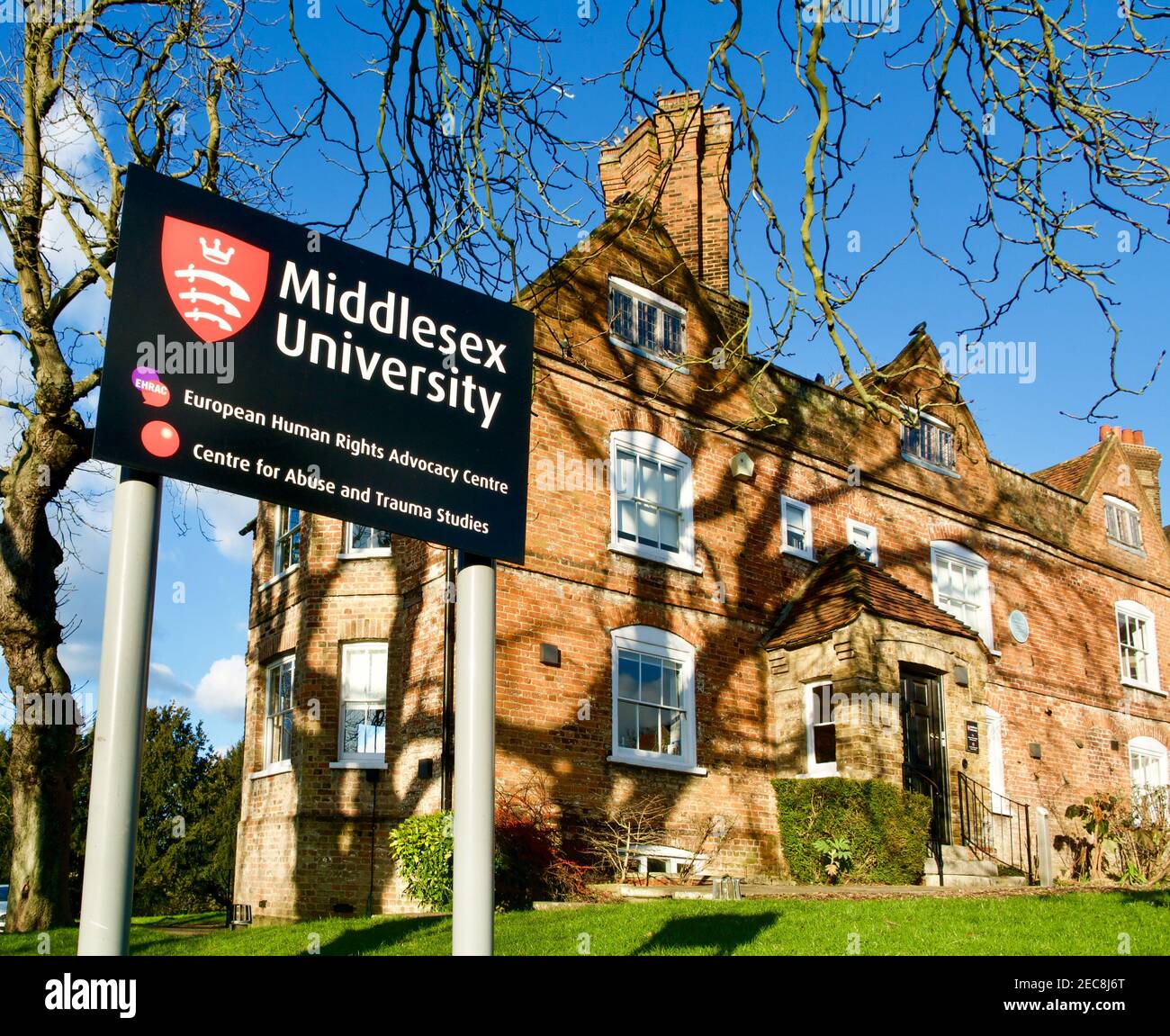 Middlesex University Building: European Human Rights Advocacy Centre and Centre for Abuse and Trauma Studies Stock Photo