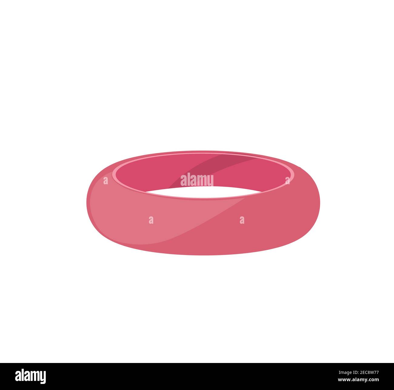 Pink bracelet. front view. vector illustration Stock Vector