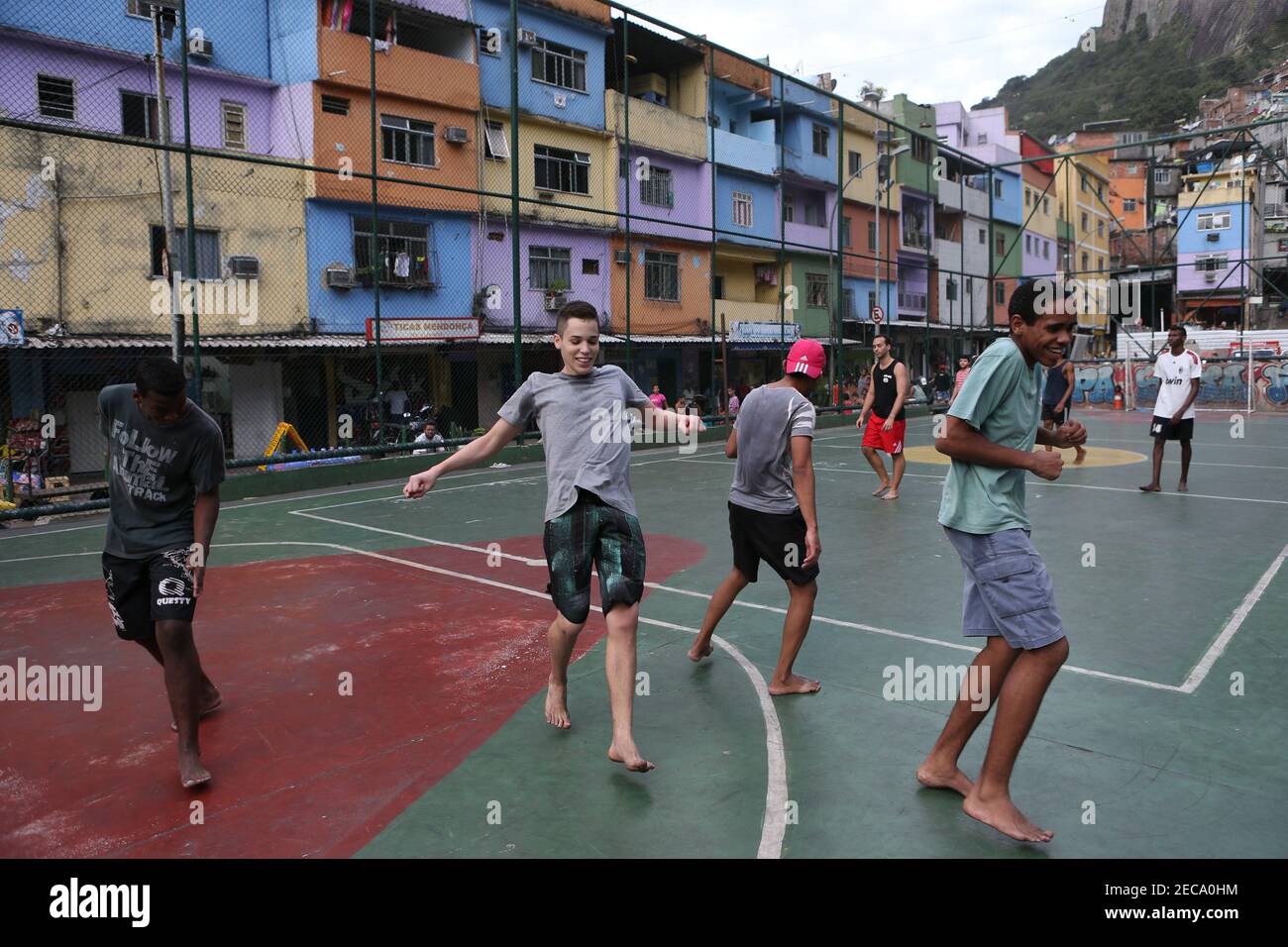 Football Beach Football In Brazil Copacabana Beach Rio De Janeiro Brazil 30 6 13 Children Play Football In The Rocinha Favela Mandatory Credit Action Images Carl Recine Stock Photo Alamy