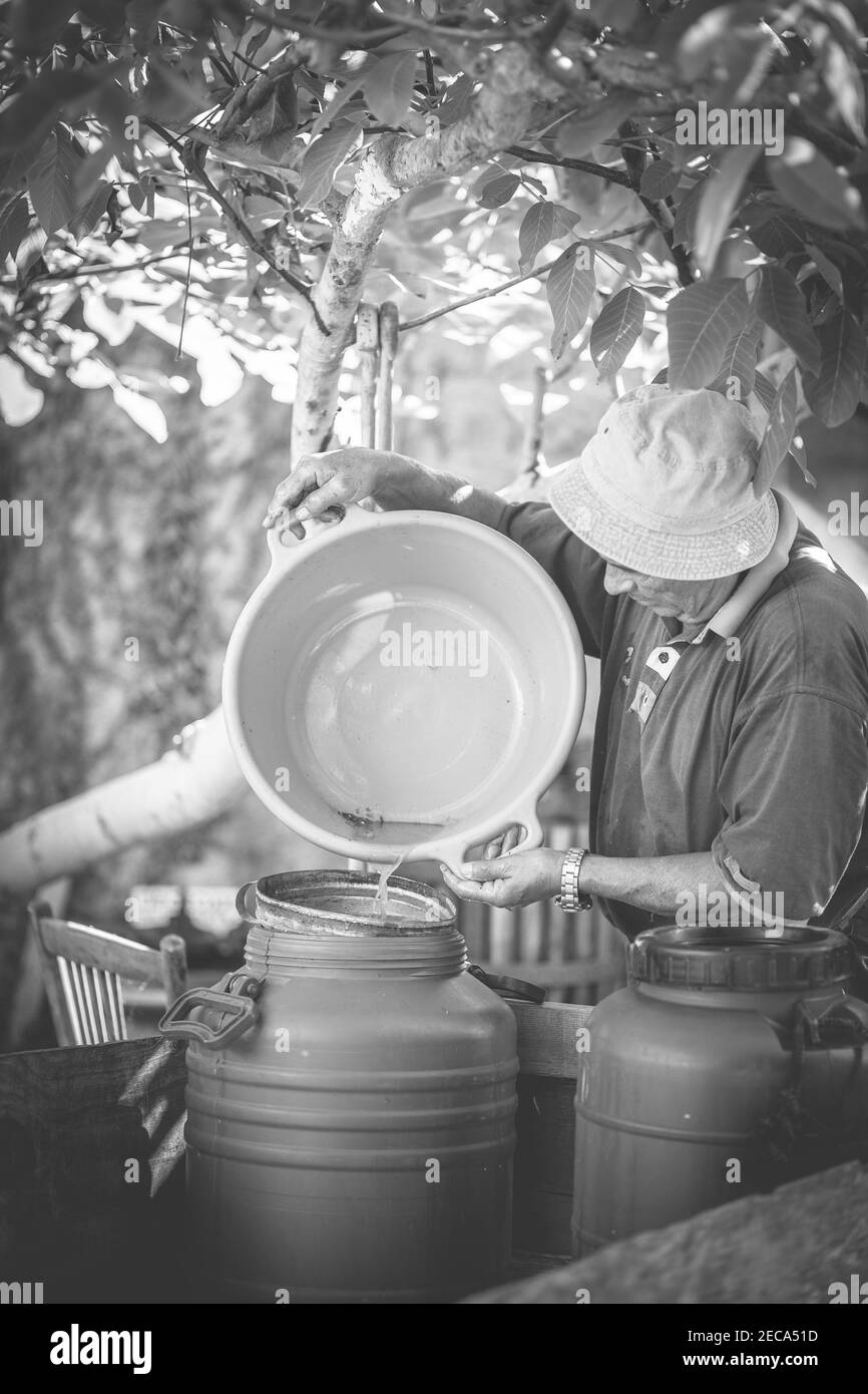 Wine making in western Greece Stock Photo Alamy