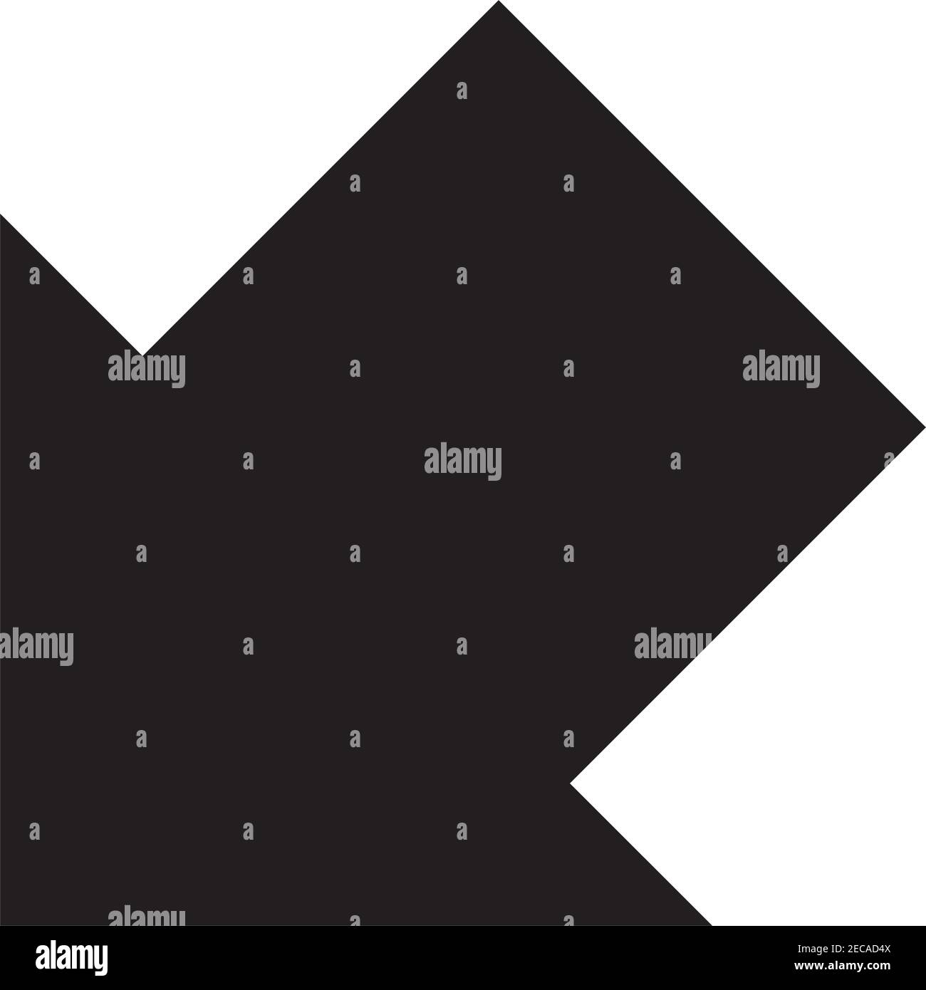 Left arrow symbol icon vector for web and application in a black flat ...