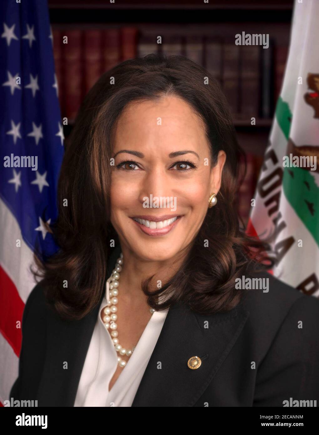 Kamala Harris. Portrait of the 49th Vice President of the United States, Kamala Devi Harris (b. 1964) as a Senator for California, taken in 2017. Stock Photo