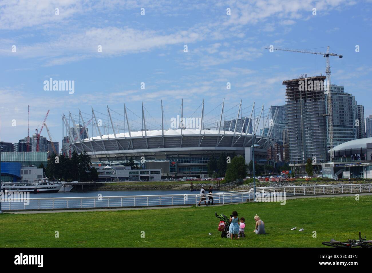 Vancouver Stadium in Vancouver, Canada, viewed from across False Creek. Stock Photo