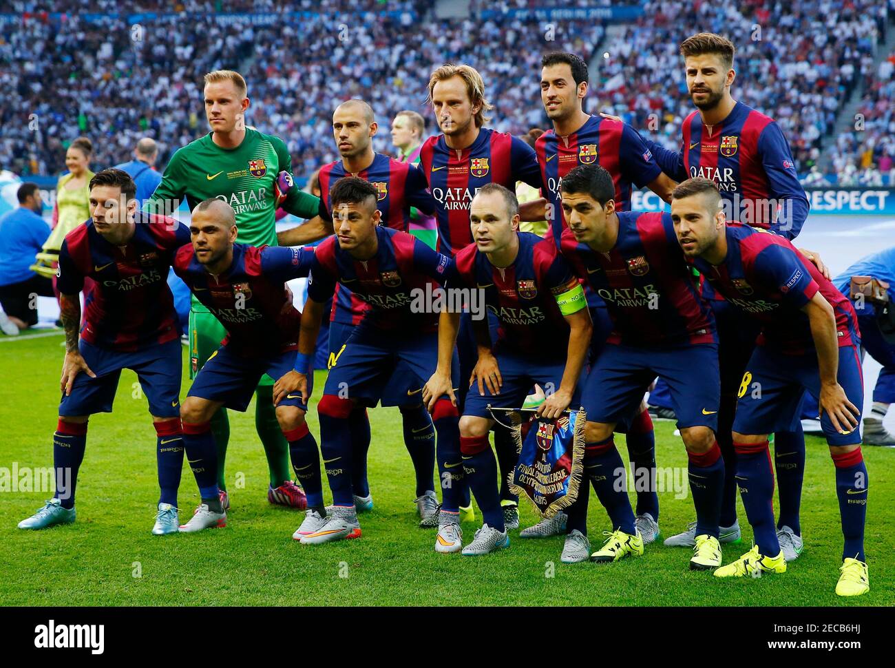 Football Fc Barcelona V Juventus Uefa Champions League Final Olympiastadion Berlin Germany 6 6 15 Barcelona Team Group Reuters Kai Pfaffenbach Stock Photo Alamy