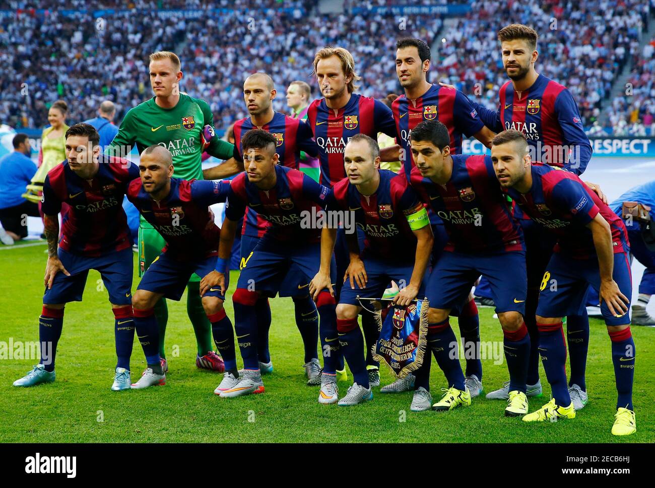 Football - FC Barcelona v Juventus - UEFA Champions League Final -  Olympiastadion, Berlin, Germany - 6/6/15 Barcelona team group Reuters / Kai  Pfaffenbach Stock Photo - Alamy