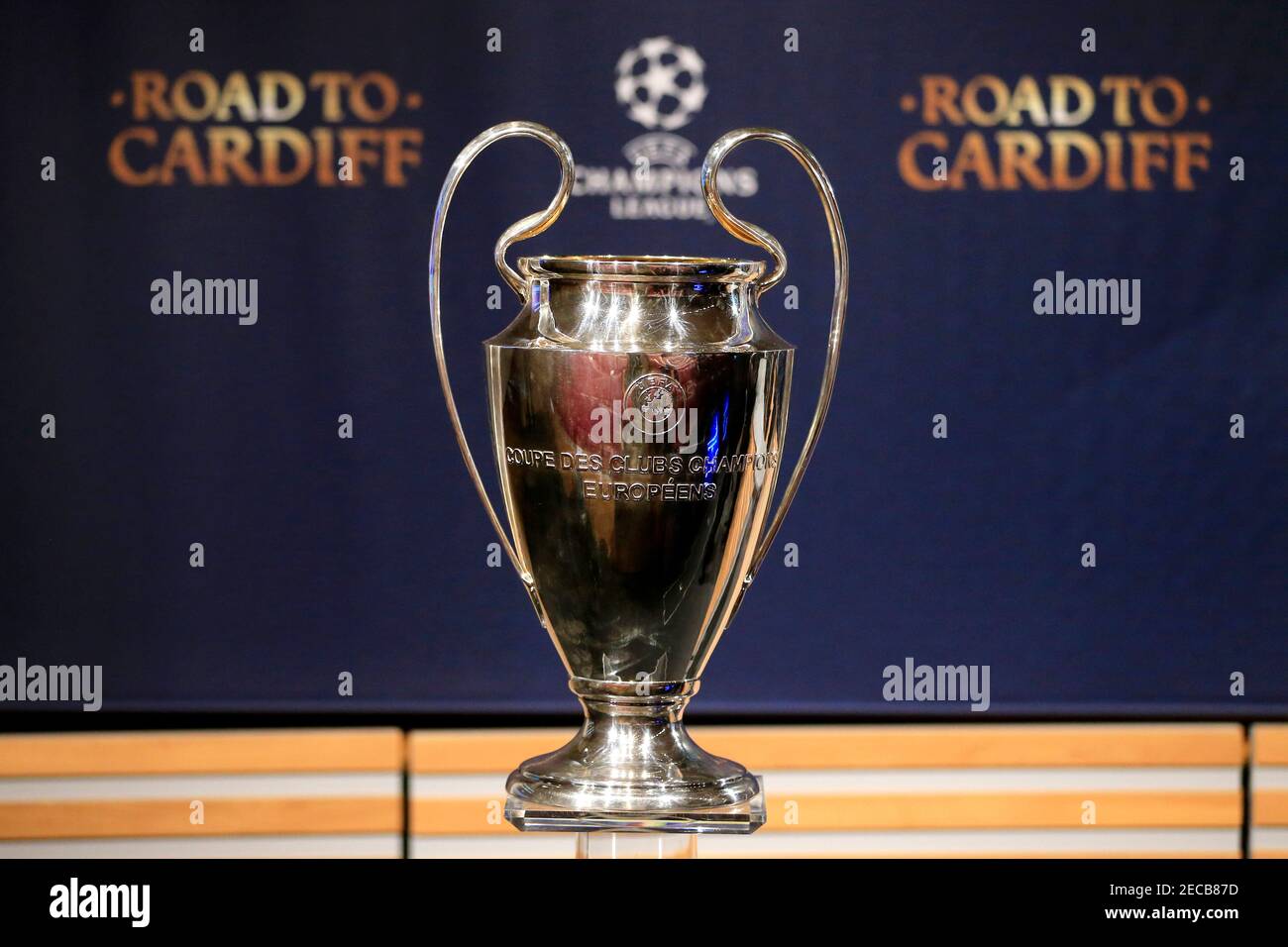Football Soccer - UEFA Champions League Semi-Final Draw - Nyon, Switzerland  - 21/4/17 The UEFA Champions League trophy is pictured before the draw of  the semi-finals Reuters / Pierre Albouy Livepic Stock Photo - Alamy
