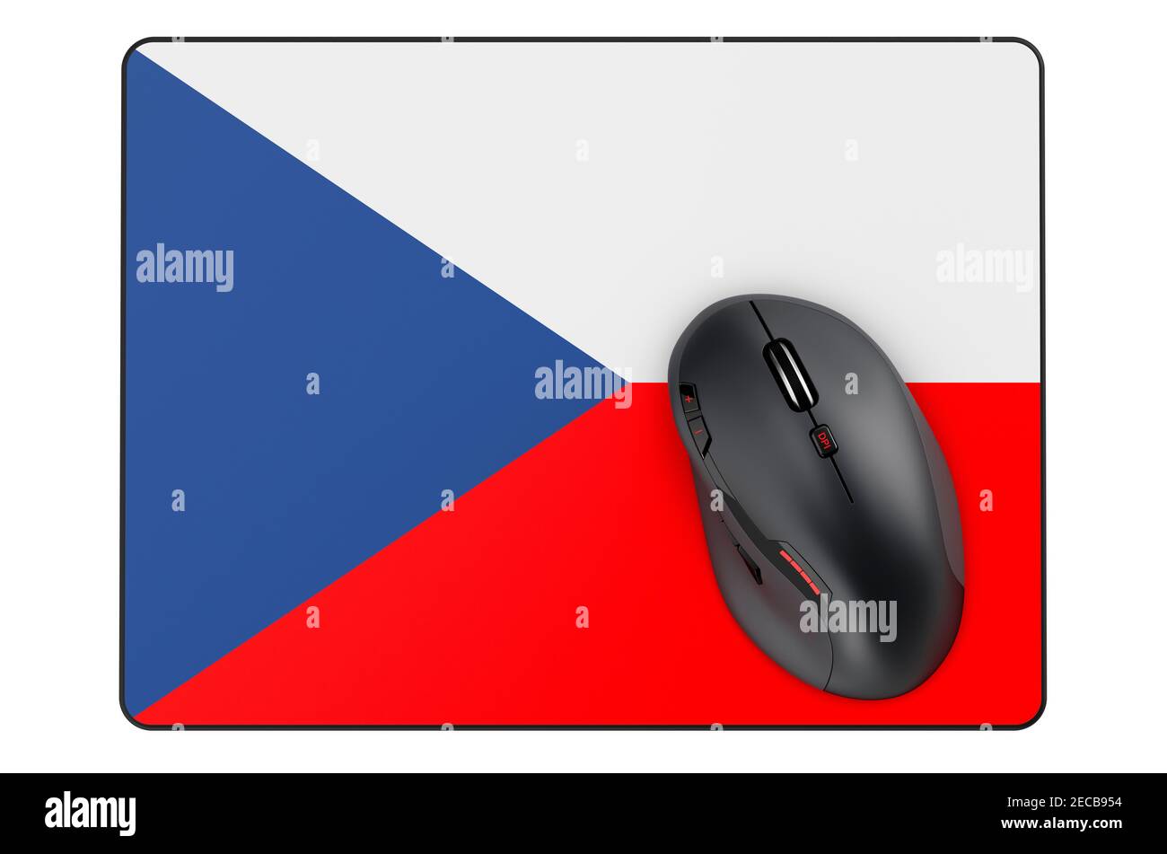 Computer mouse with Czech flag. Internet network in Czech Republic concept.  3D rendering isolated on white background Stock Photo - Alamy