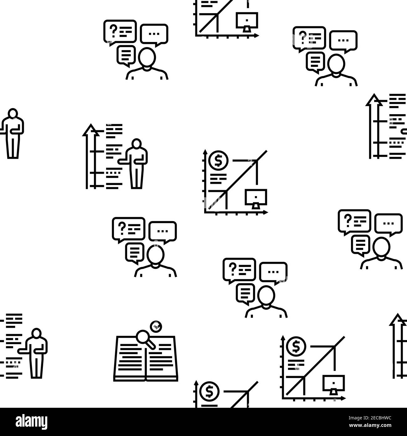 About Me Presentation Vector Seamless Pattern Stock Vector Image & Art ...