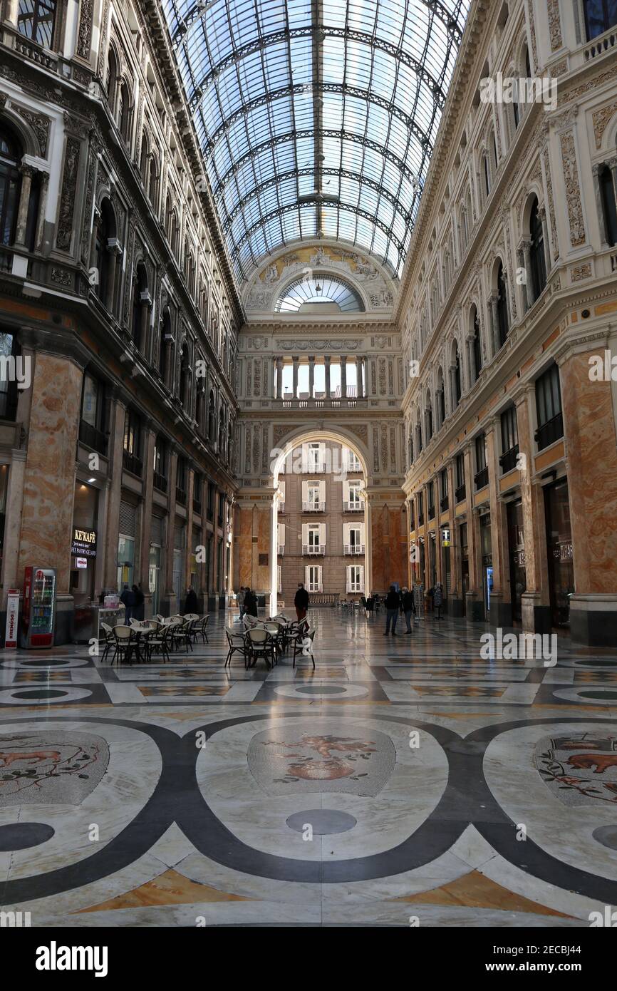 Napoli - Braccio est della Galleria Umberto I Stock Photo