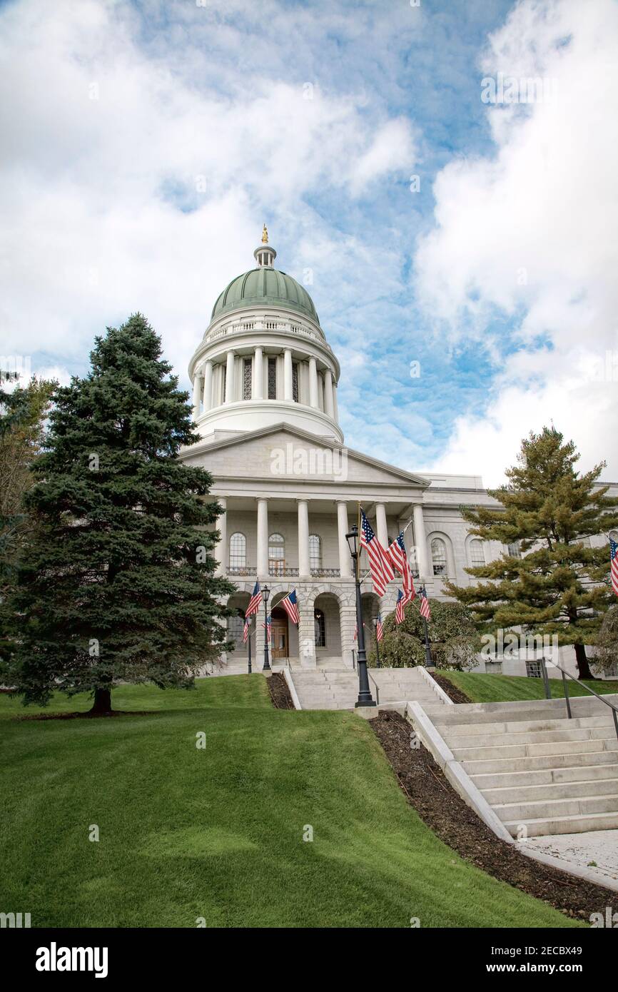 The State Capitol of Maine in Augusta. Stock Photo