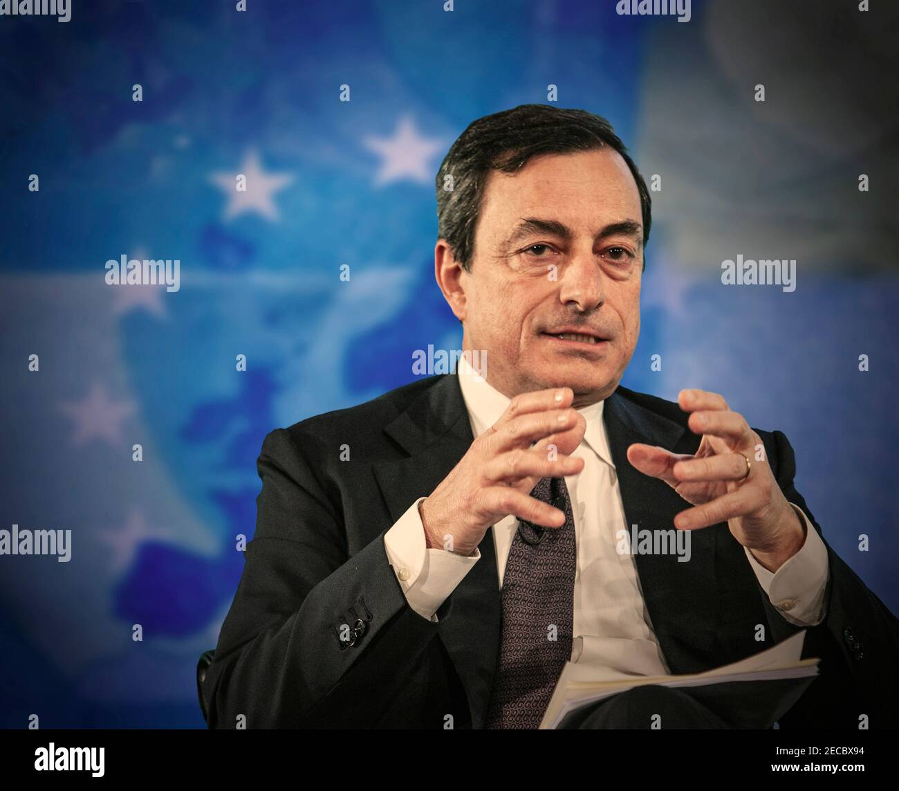 MARIO DRAGHI  New Prime Minister of Italy Stock Photo
