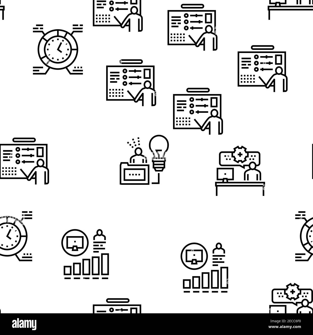 About Me Presentation Vector Seamless Pattern Stock Vector Image & Art ...
