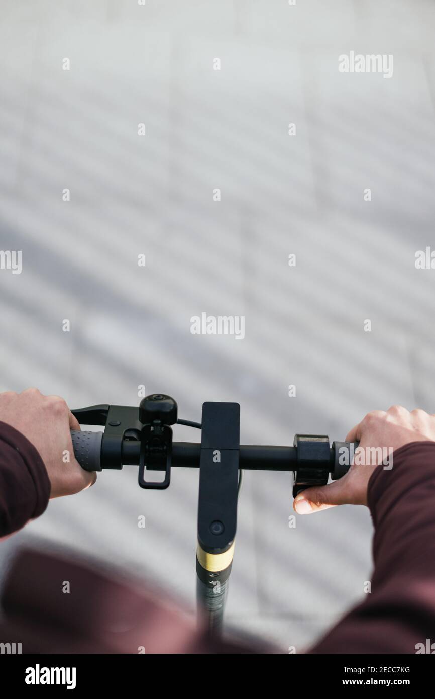 Electric scooter handlebars hires stock photography and images Alamy