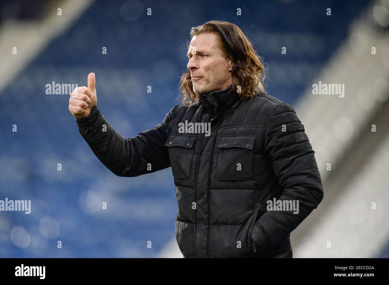 Huddersfield, UK. 13th Feb, 2021. Gareth Ainsworth manager of Wycombe Wanderers during the game in Huddersfield, UK on 2/13/2021. (Photo by Dean Williams/News Images/Sipa USA) Credit: Sipa USA/Alamy Live News Stock Photo