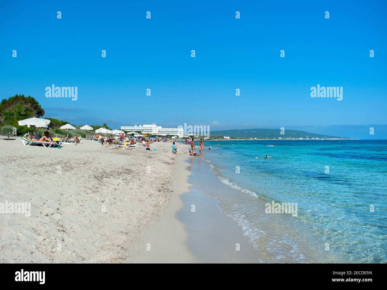 Beach at Playa Mitjorn, Formentera, Balearics, Spain Stock Photo