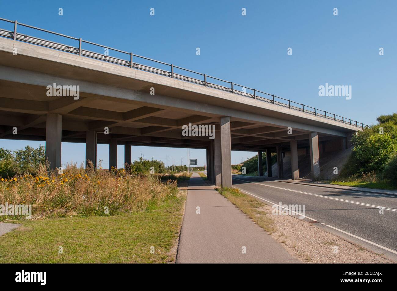 Highway bridge in Denmark Stock Photo Alamy