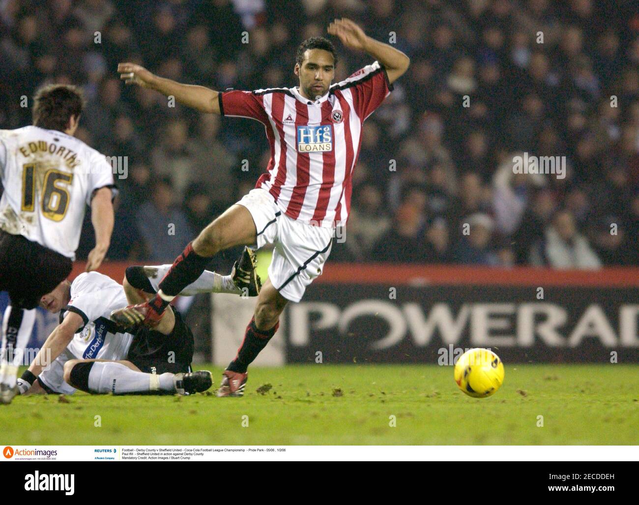 Football Derby County V Sheffield United Coca Cola Football League Championship Pride Park 05 06 1 2 06 Paul Ifill Sheffield United In Action Against Derby County Mandatory Credit Action Images Stuart Crump Stock Photo Alamy