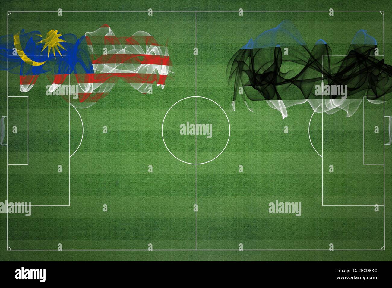 Malaysia vs Estonia Soccer Match, national colors, national flags