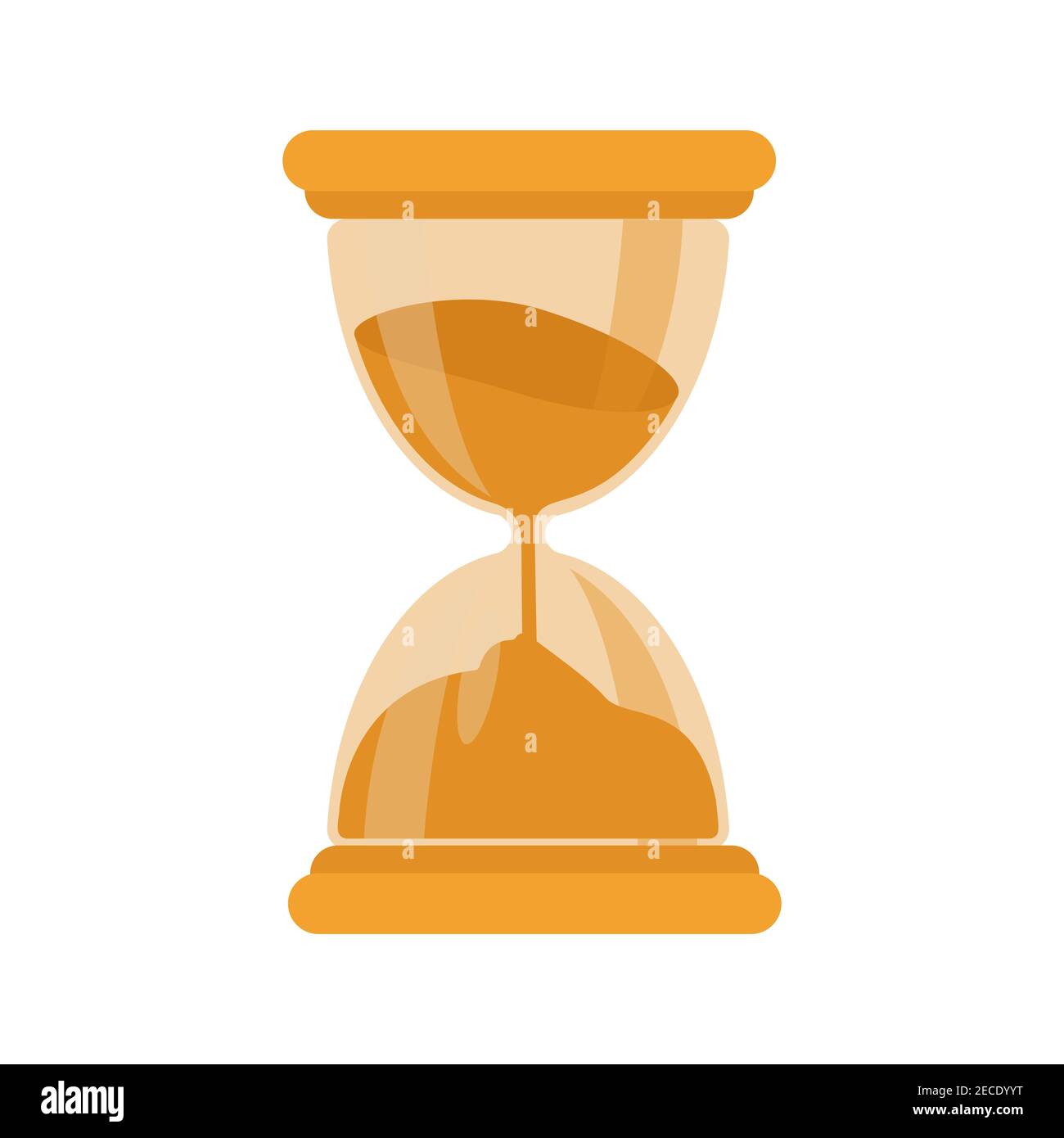 Gold hourglass icon vector illustration Stock Vector