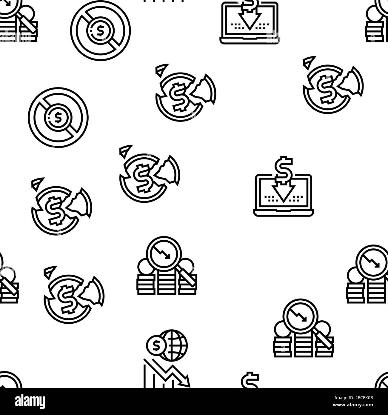 World Financial Crisis Vector Seamless Pattern Stock Vector Image & Art ...