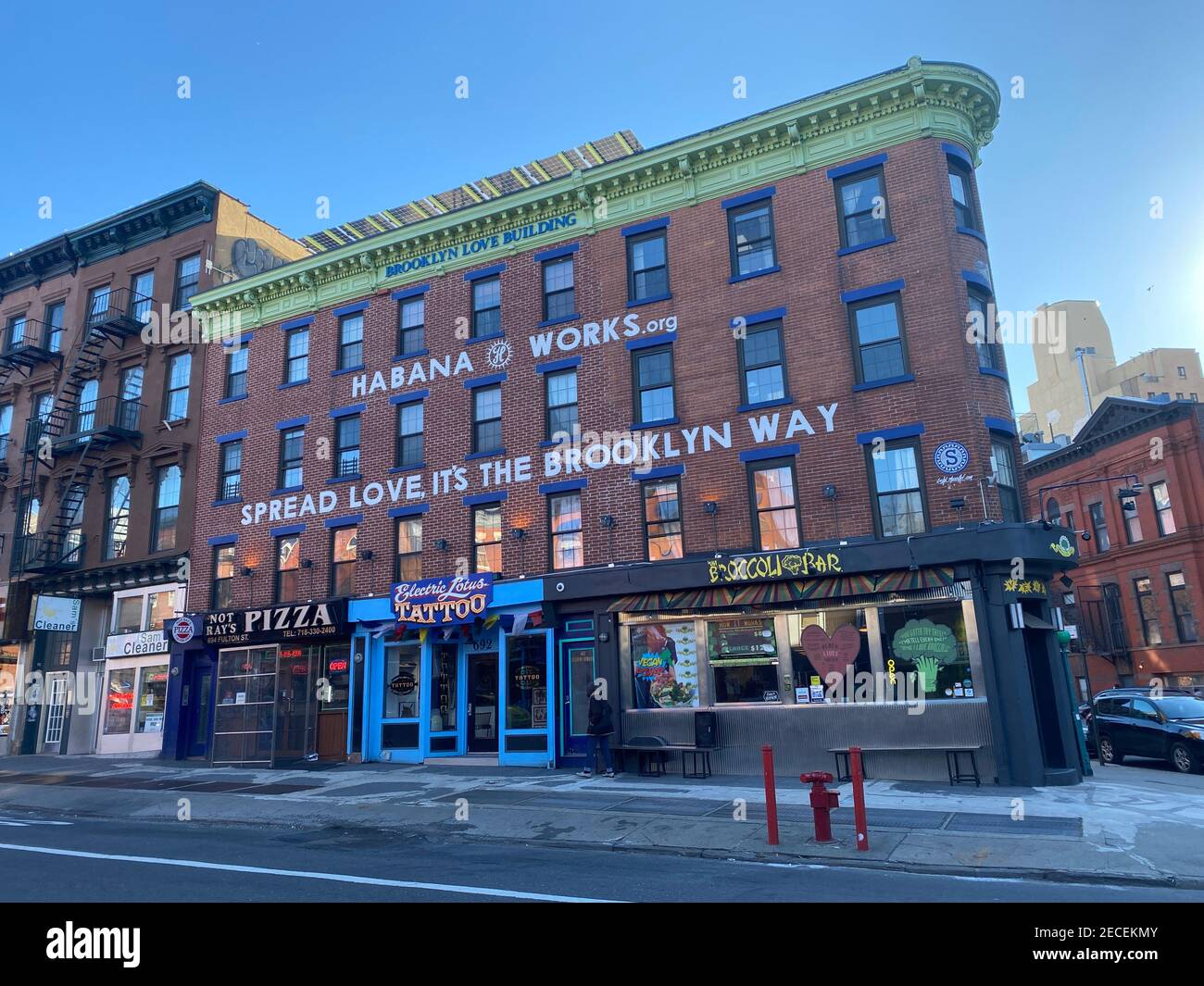 Brooklyn Love Building on Fulton Street in the Fort Greene neighborhood of Brooklyn, New York