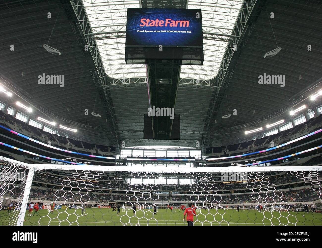 Dallas Cowboys Stadium during the 2009 CONCACAF soccer championship quarter-final matches on July 19 2009. Stock Photo