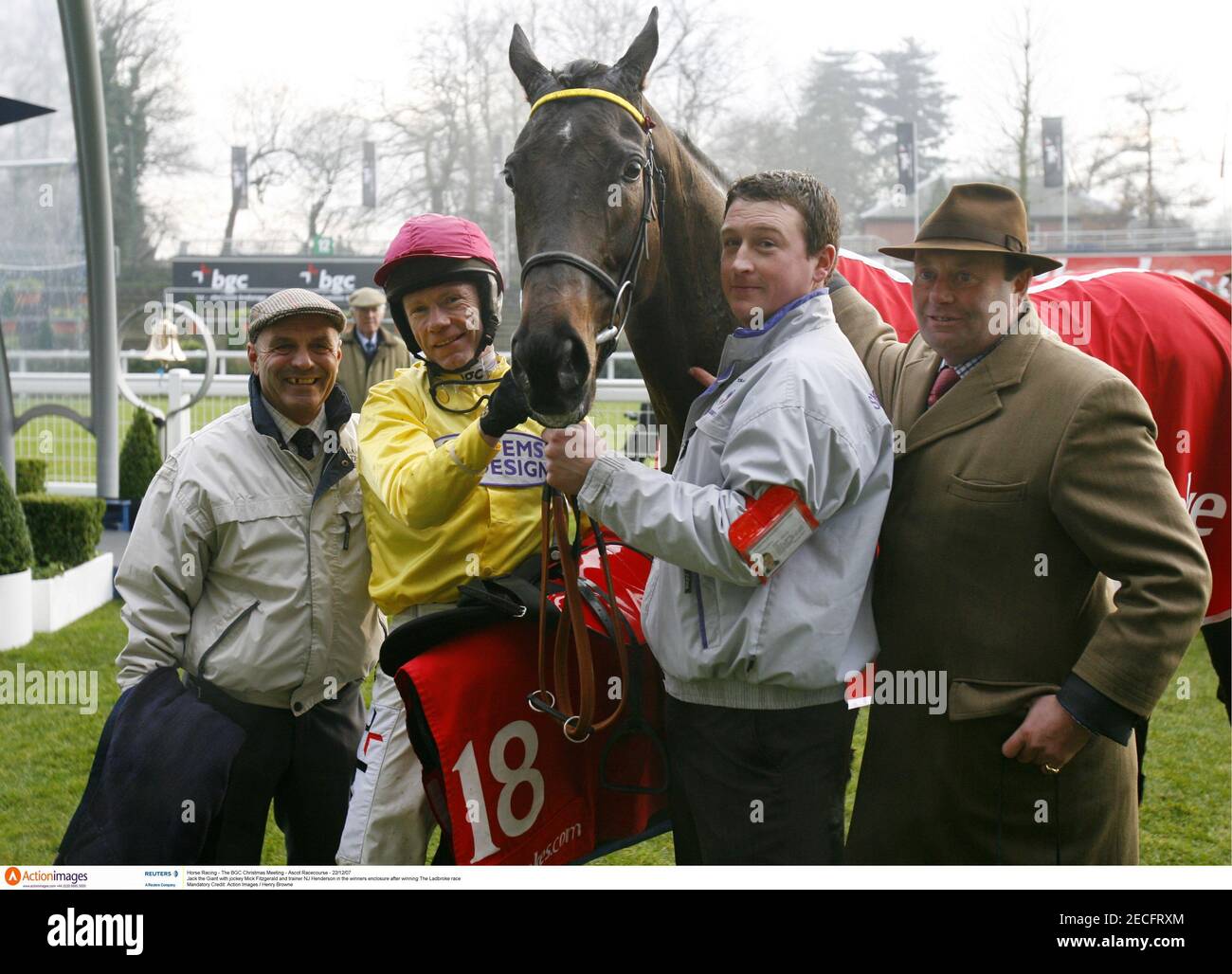 Race Horse In Winning Enclosure High Resolution Stock Photography And Images Alamy