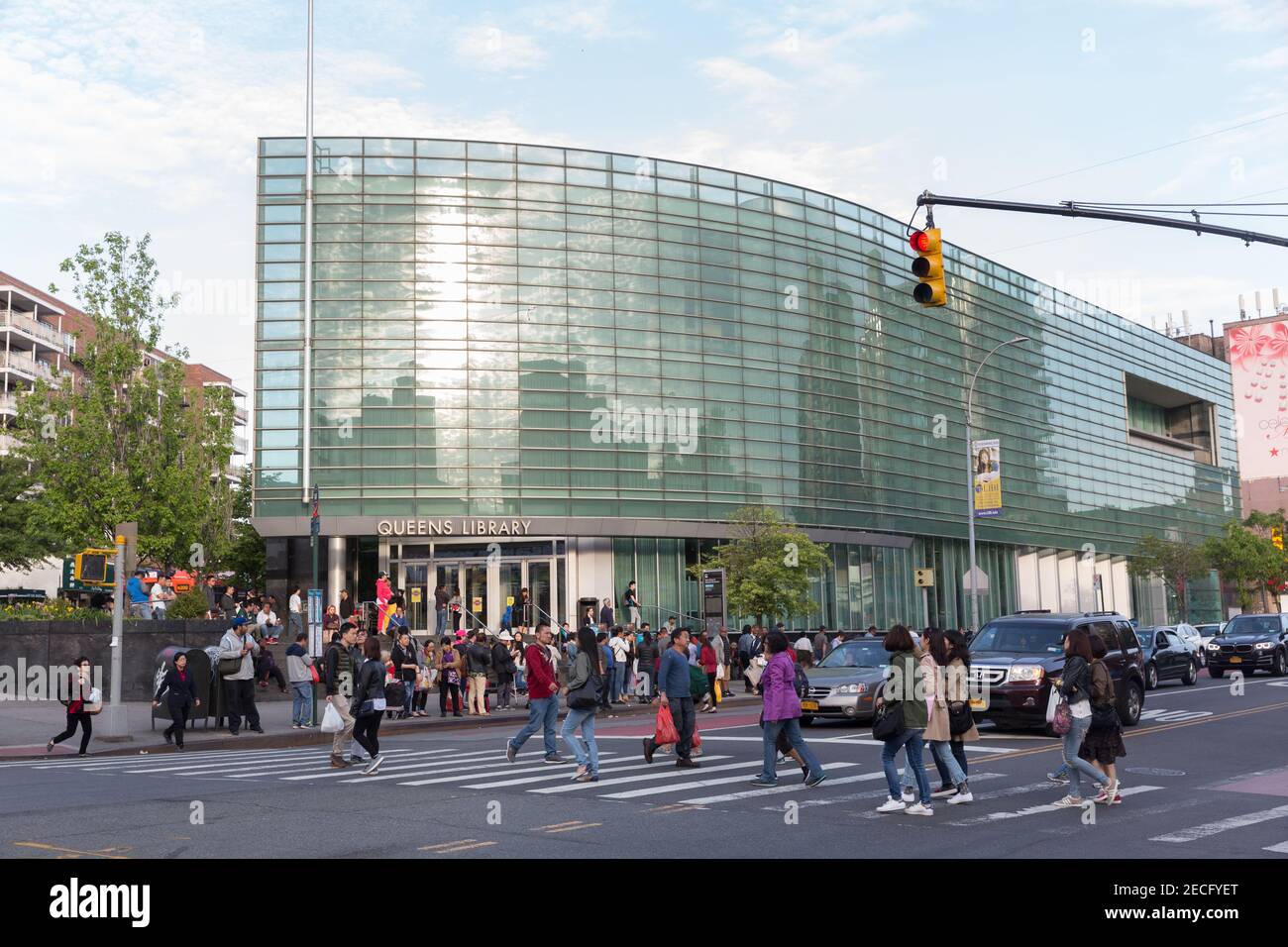 Queens Library In Flushing Queens Stock Photo Alamy