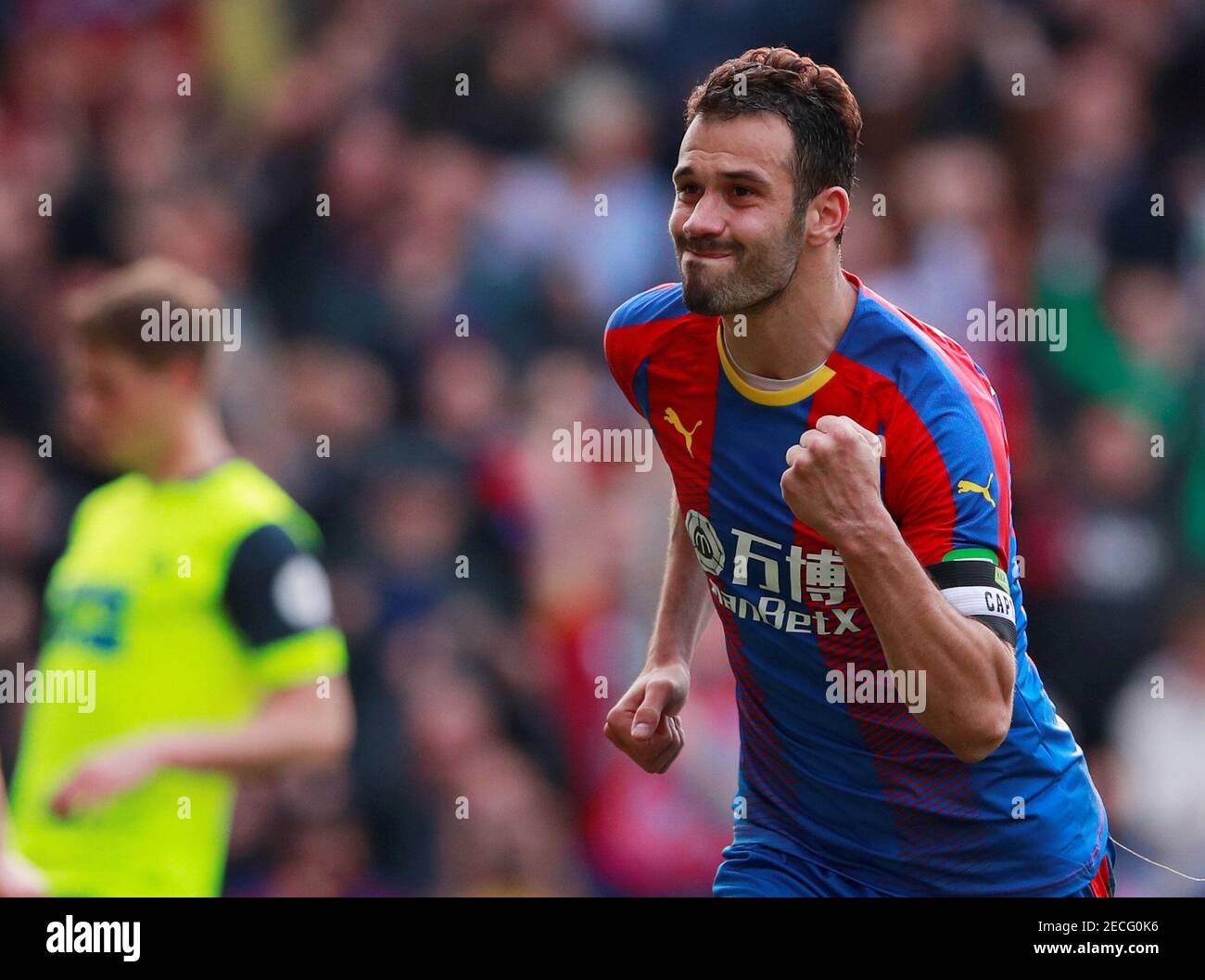 Soccer Football - Premier League - Crystal Palace v Huddersfield Town - Selhurst Park, London, Britain - March 30, 2019  Crystal Palace's Luka Milivojevic celebrates scoring their first goal    Action Images via Reuters/Andrew Couldridge  EDITORIAL USE ONLY. No use with unauthorized audio, video, data, fixture lists, club/league logos or 'live' services. Online in-match use limited to 75 images, no video emulation. No use in betting, games or single club/league/player publications.  Please contact your account representative for further details. Stock Photo