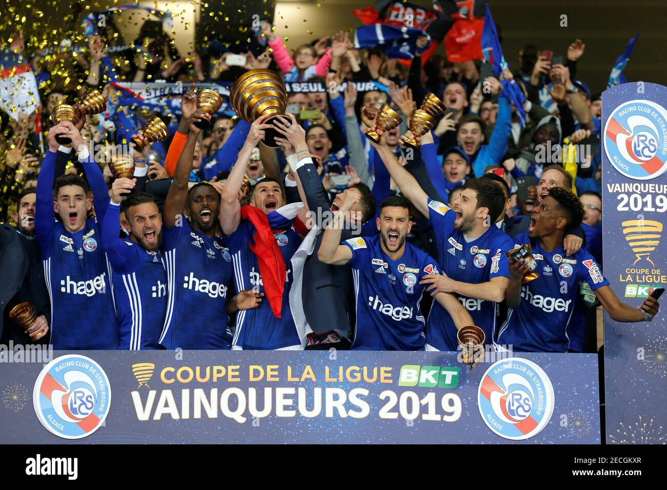 Soccer Football - Coupe de La Ligue Final - Strasbourg v Guingamp - Stade  Pierre Mauroy, Villeneuve-d'Ascq,
