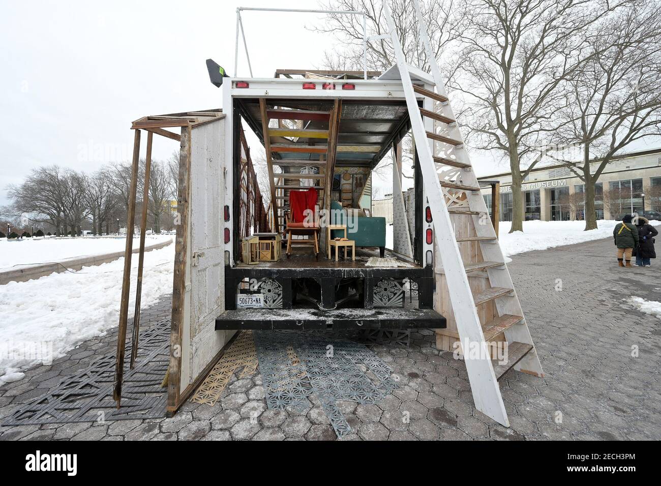 Mobile sculpture and public artwork “Swoon The House Our Family Built