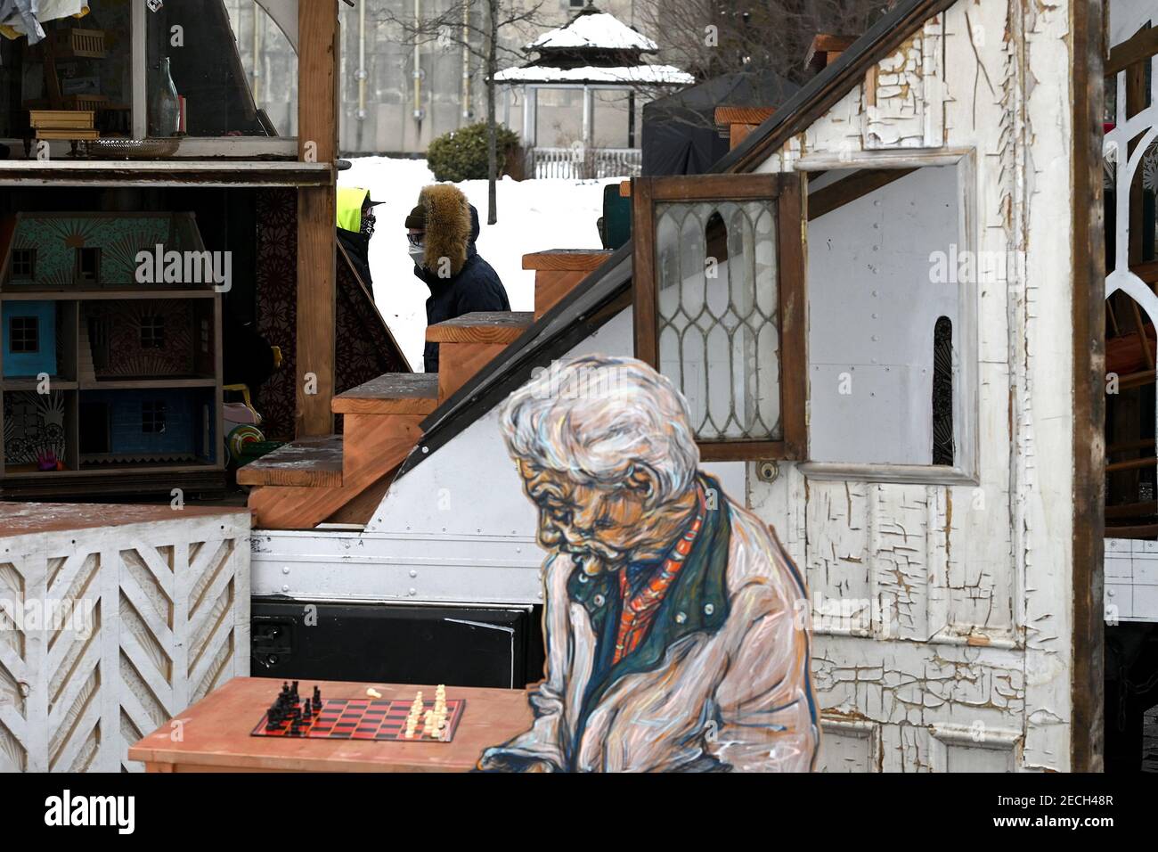 Mobile sculpture and public artwork “Swoon The House Our Family Built