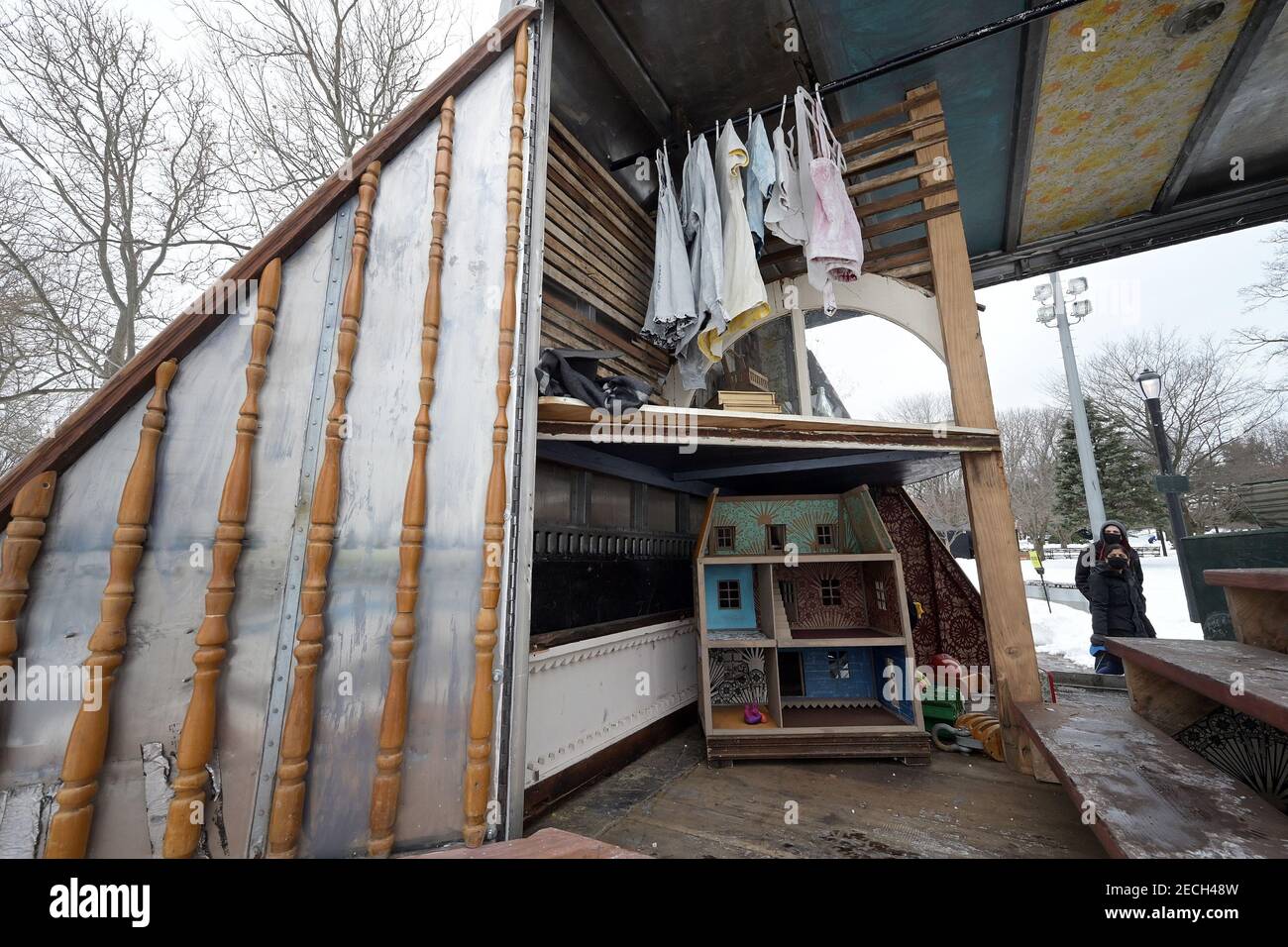 Mobile sculpture and public artwork “Swoon The House Our Family Built