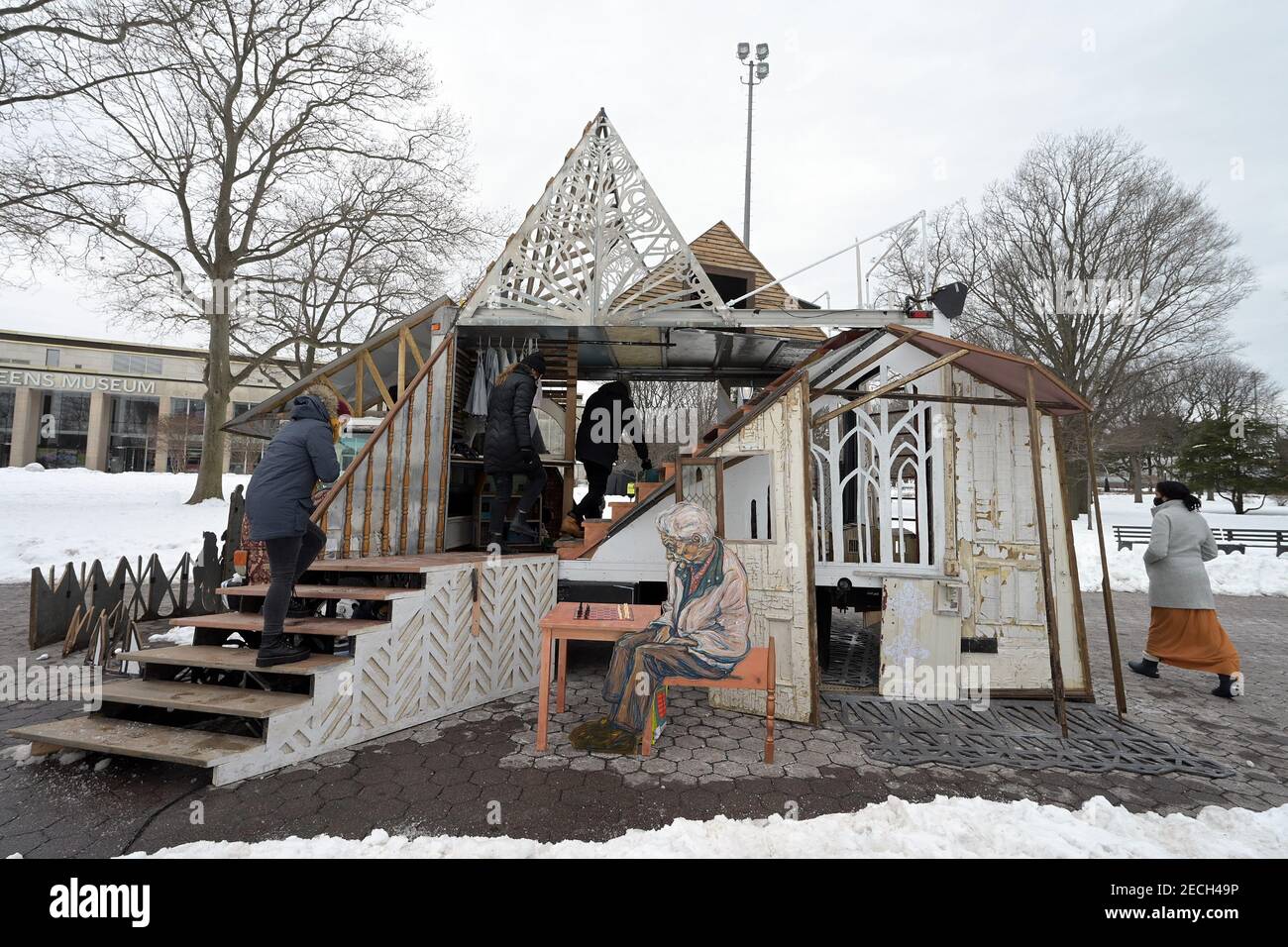 Mobile sculpture and public artwork “Swoon The House Our Family Built