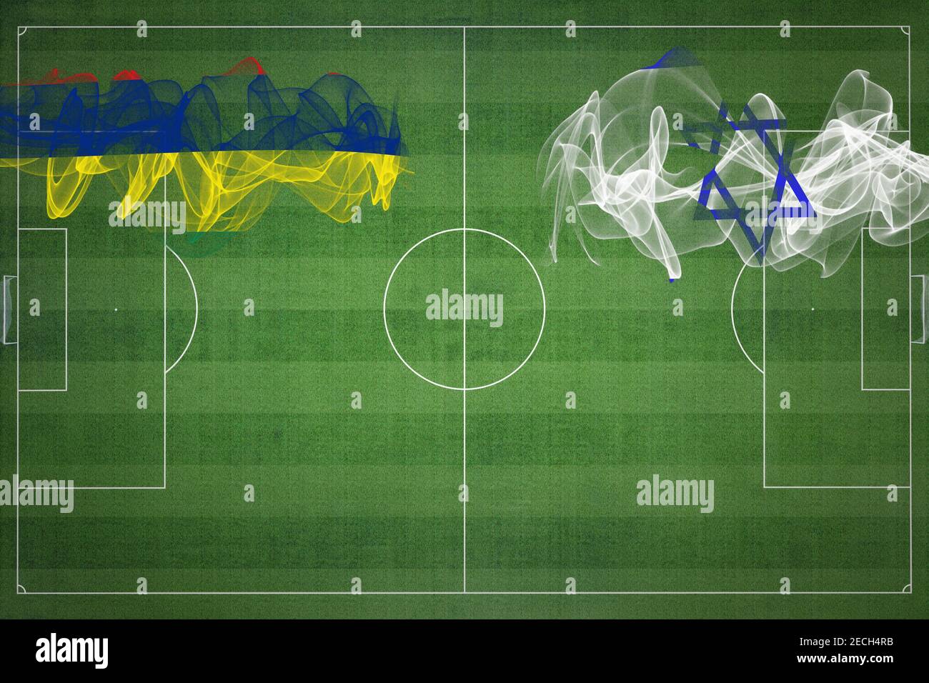 Mauritius vs Israel Soccer Match, national colors, national flags, soccer field, football game