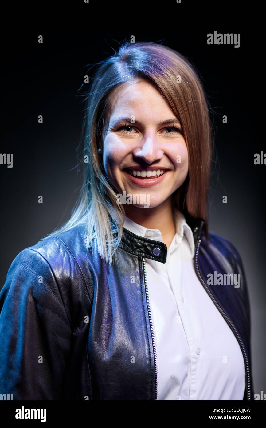 Rust, Germany. 13th Feb, 2021. Cynthia Junghanns, reigning Miss Hesse, stands during a photo shoot in the preparation phase before the final of the Miss Germany contest in the Europa Park Arena. The finalists spend the days before the final together in Rust. Credit: Hauke-Christian Dittrich/dpa/Alamy Live News Stock Photo