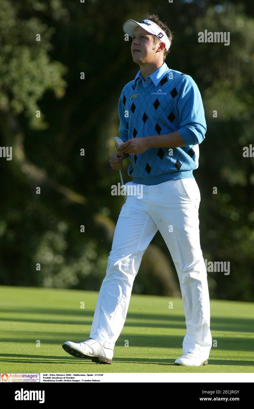 Golf - Volvo Masters 2003 - Valderama , Spain - 2/11/03 Fredrik Jacobson of  Sweden Mandatory Credit : Action Images / Brandon Malone Stock Photo - Alamy