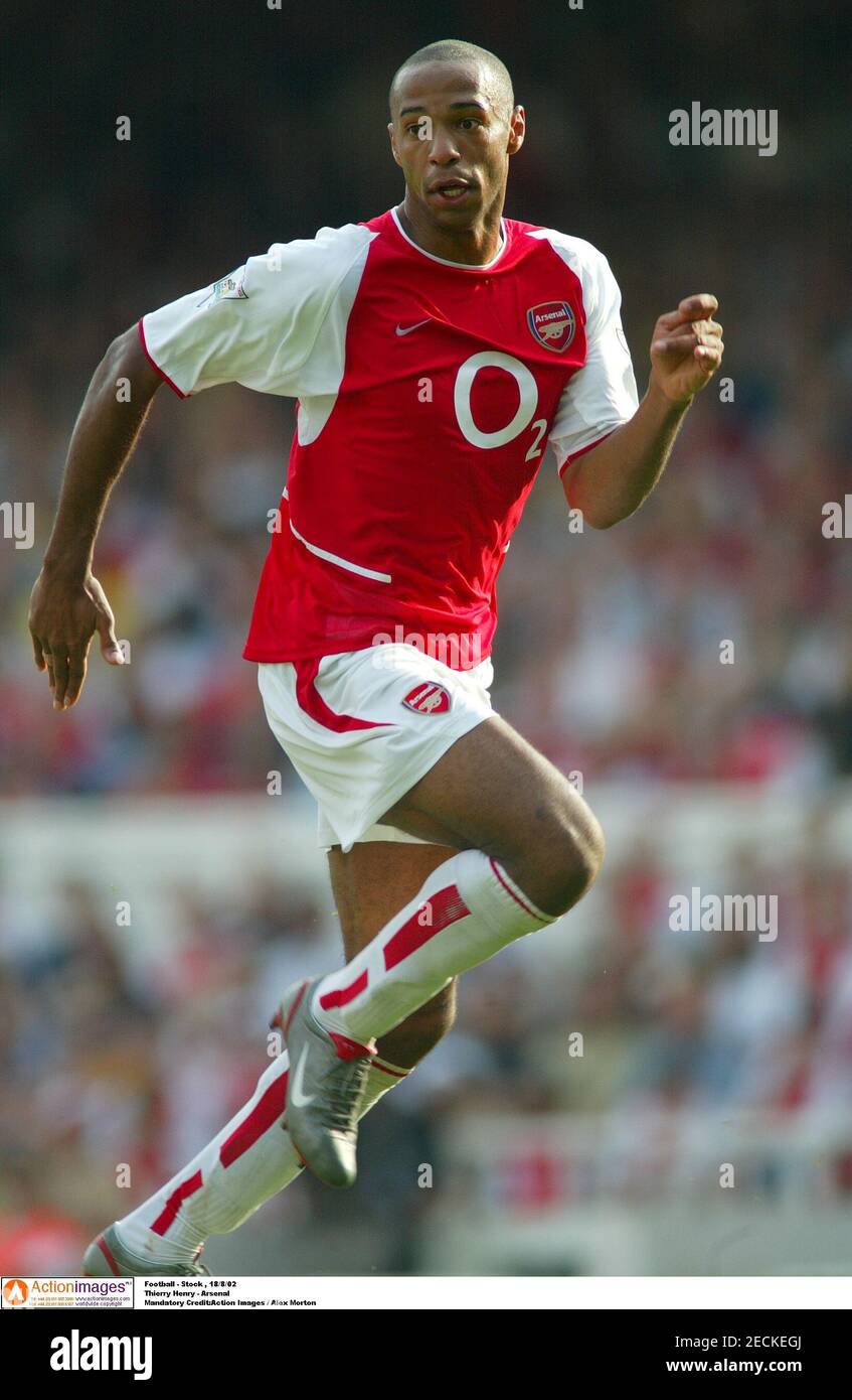 Football - Stock , 18/8/02 Thierry Henry - Arsenal Mandatory Credit:Action  Images / Alex Morton Stock Photo - Alamy