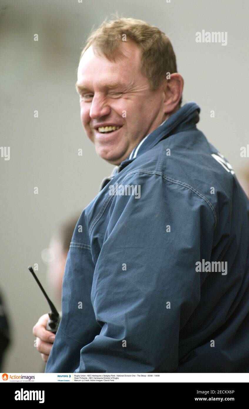 Rugby Union - NEC Harlequins v Sedgley Park - National Division One - The  Stoop - 05/06 - 1/4/06 Dean Richards - NEC Harlequins Director of Rugby  Mandatory Credit: Action Images / David Field Stock Photo - Alamy