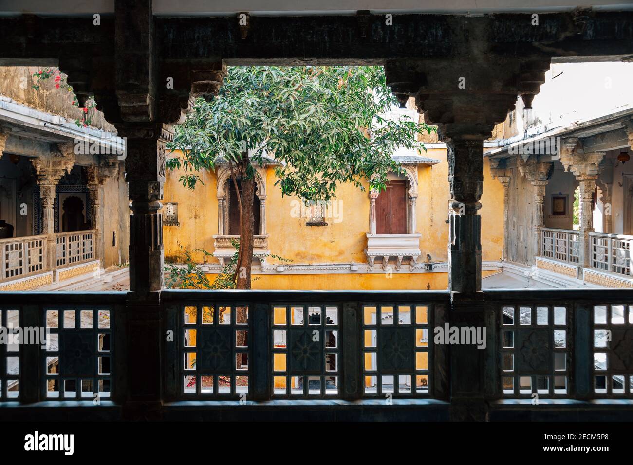 Bagore Ki Haveli, old traditional house in Udaipur, India Stock Photo ...