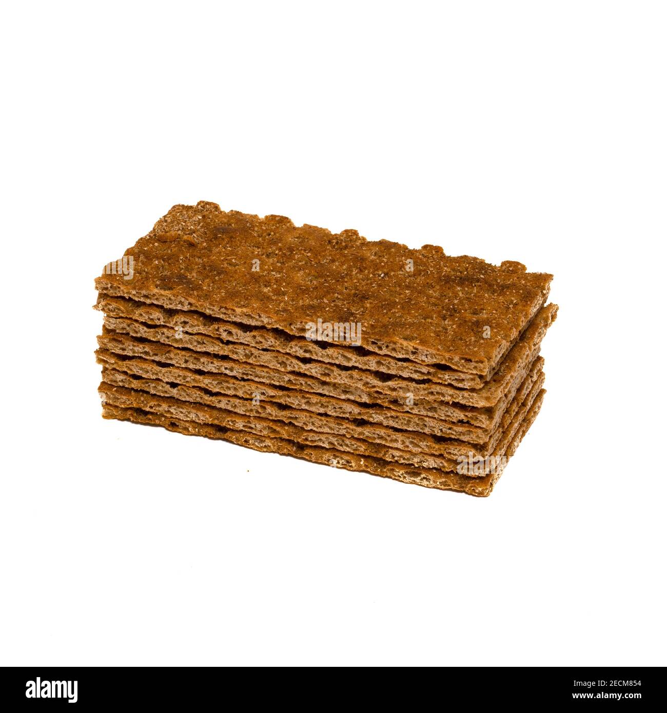 Buckwheat cereal crispbread isolated on white background. Design