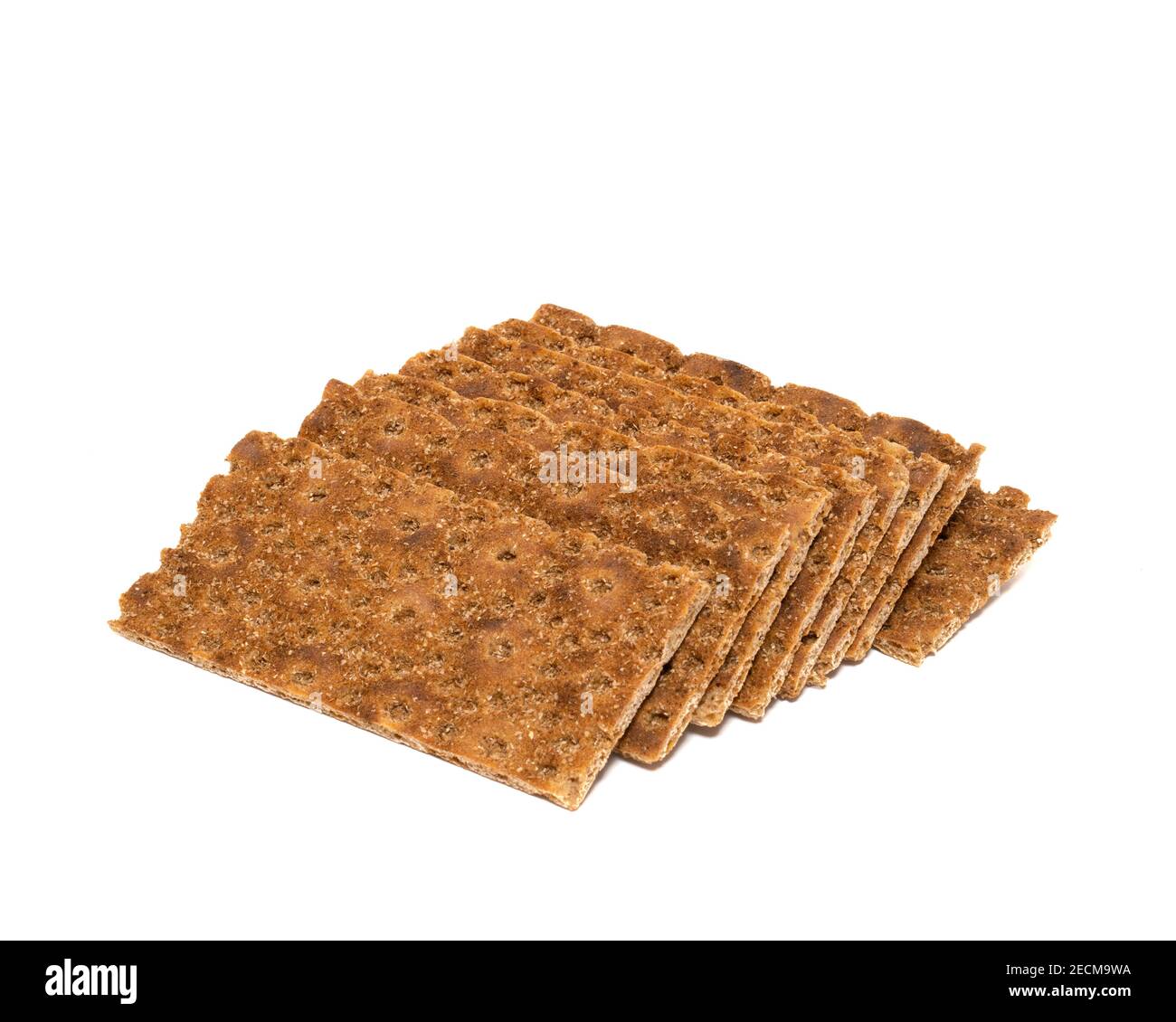 Buckwheat cereal crispbread isolated on white background. Healthy diet
