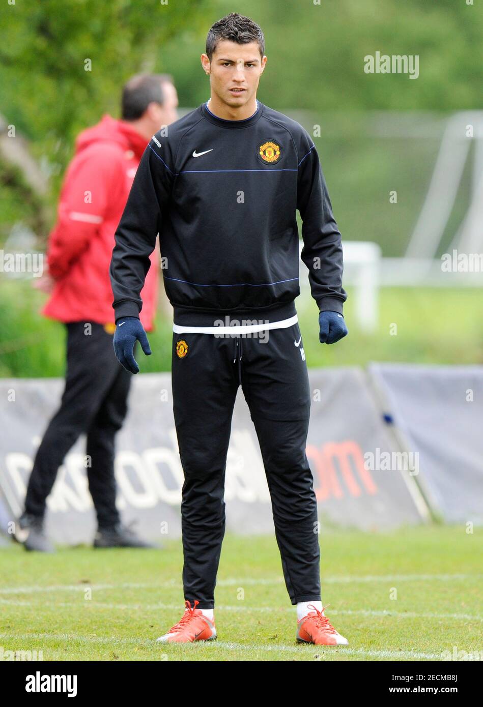 Football - Manchester United Training - Manchester United Training Ground -  08/09 - 4/5/09 Cristiano Ronaldo - Manchester United during training  Mandatory Credit: Action Images / Michael Regan Stock Photo - Alamy