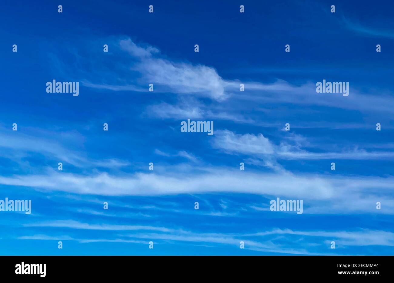 Look up and observe the beautiful clouds above us, in the sky Stock Photo