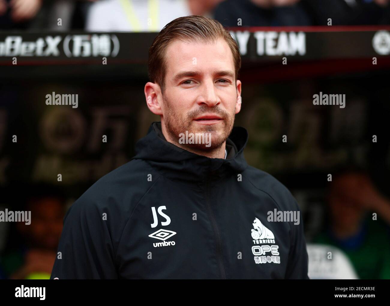 Soccer Football - Premier League - Crystal Palace v Huddersfield Town - Selhurst Park, London, Britain - March 30, 2019 Huddersfield Town manager Jan Siewert before the match REUTERS/Hannah McKay EDITORIAL USE ONLY. No use with unauthorized audio, video, data, fixture lists, club/league logos or "live" services. Online in-match use limited to 75 images, no video emulation. No use in betting, games or single club/league/player publications. Please contact your account representative for further details. Stock Photo
